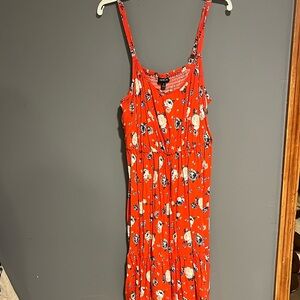 Torrid red floral sundress size 1